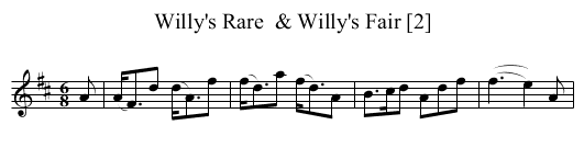 Willy's Rare  & Willy's Fair [2] - staff notation