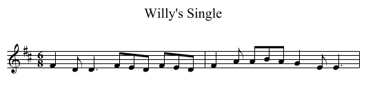 Willy's Single - staff notation