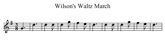 Wilson's Waltz March - staff notation