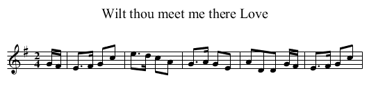 Wilt thou meet me there Love - staff notation