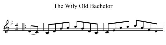 Wily Old Bachelor, The  - staff notation