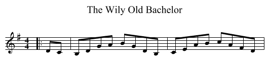 Wily Old Bachelor, The  - staff notation