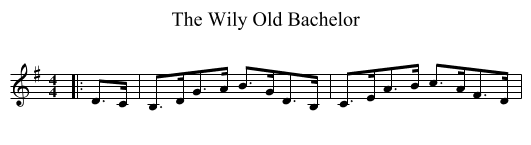 Wily Old Bachelor, The  - staff notation