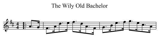 Wily Old Bachelor, The  - staff notation