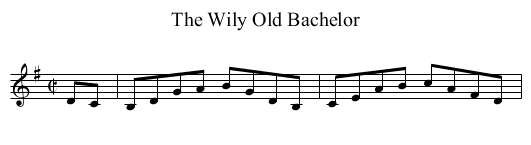 Wily Old Bachelor, The - staff notation