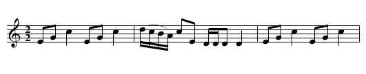 Wimble's Reel - staff notation