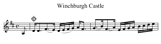 Winchburgh Castle - staff notation