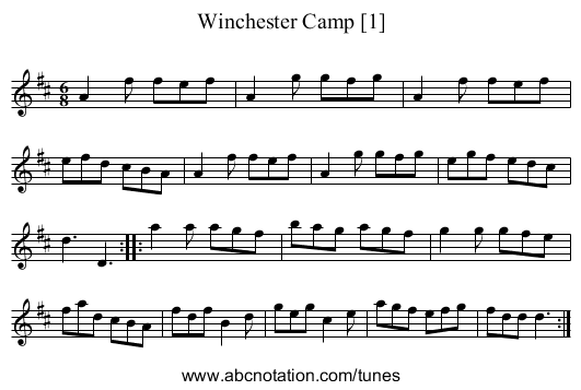 Winchester Camp [1] - staff notation