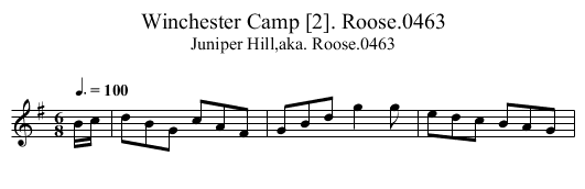 Winchester Camp [2]. Roose.0463 - staff notation