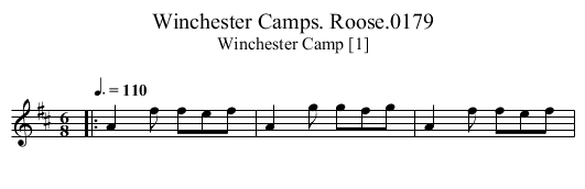 Winchester Camps. Roose.0179 - staff notation