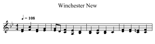 Winchester New - staff notation