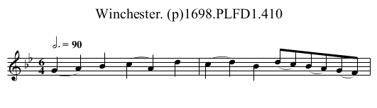 Winchester. (p)1698.PLFD1.410 - staff notation