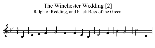 Winchester Wedding [2], The - staff notation