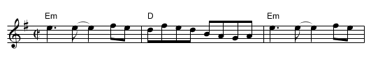 Wind Blew High, The - staff notation