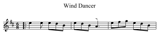 Wind Dancer - staff notation