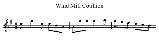 Wind Mill Cotillion - staff notation