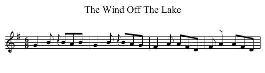 Wind Off The Lake, The - staff notation