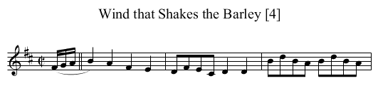 Wind that Shakes the Barley [4] - staff notation