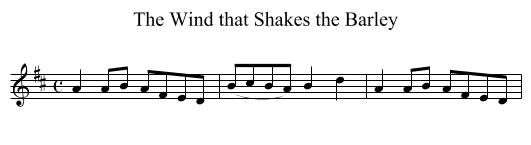 Wind that Shakes the Barley, The - staff notation