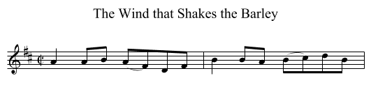 Wind that Shakes the Barley, The - staff notation