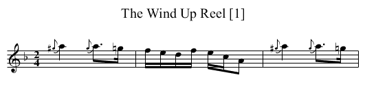 Wind Up Reel [1], The - staff notation