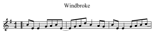 Windbroke - staff notation