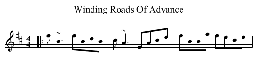 Winding Roads Of Advance - staff notation