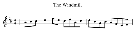 Windmill, The  - staff notation