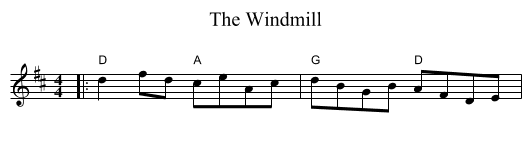 Windmill, The  - staff notation