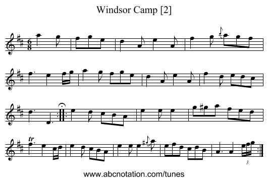 Windsor Camp [2] - staff notation
