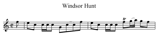 Windsor Hunt - staff notation