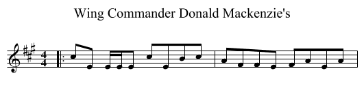 Wing Commander Donald Mackenzie's - staff notation
