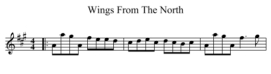 Wings From The North - staff notation