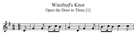 Winifred's Knot - staff notation