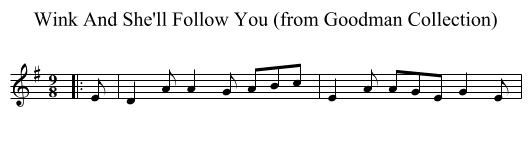 Wink And She'll Follow You (from Goodman Collection) - staff notation
