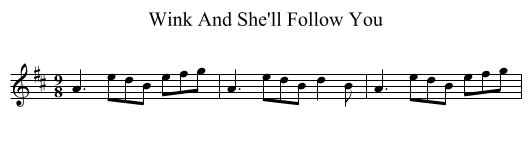 Wink And She'll Follow You - staff notation