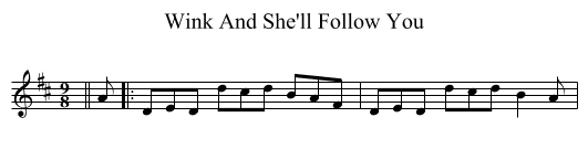 Wink And She'll Follow You - staff notation