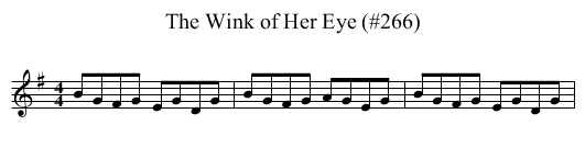 Wink of Her Eye (#266), The - staff notation