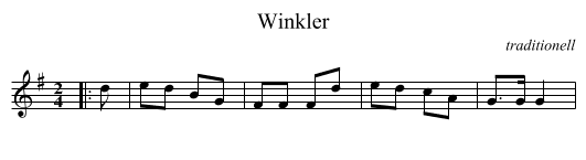 Winkler - staff notation