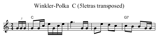 Winkler-Polka  C (5letras transposed) - staff notation
