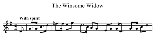 Winsome Widow, The - staff notation