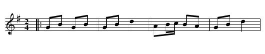 Winster Gallop - staff notation