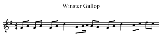 Winster Gallop - staff notation