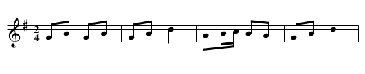 Winster Gallop - staff notation