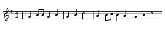 Winster Gallop - staff notation