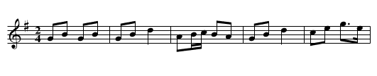 Winster Gallop - staff notation