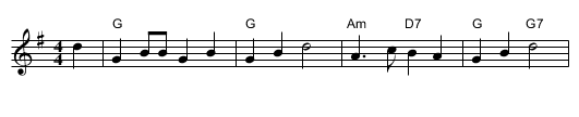Winster Galop - staff notation