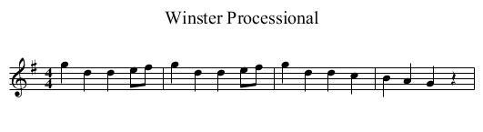 Winster Processional - staff notation