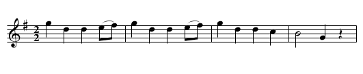Winster Wakes - staff notation