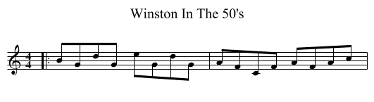 Winston In The 50's - staff notation